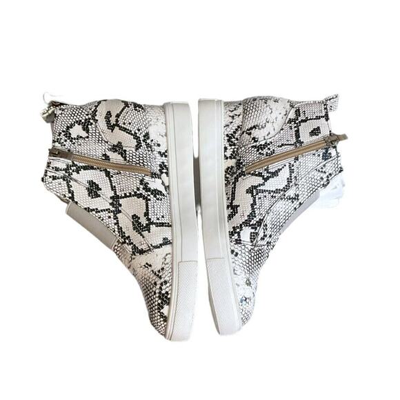 New Sneaker Boots Womens Black 7.5M Snake Print GLADY Waterproof Ankle Zip - Picture 16 of 16